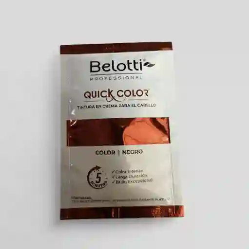 Tintura En Crema Para El Cabello Color Negro Con Activador Y Guante Belotti