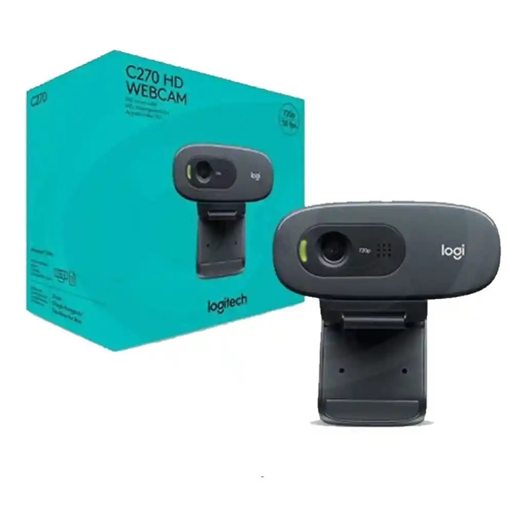 Logitech C270, Webcam Para Videoconferencias Hd 720p Fáciles Color Negro