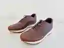 Tenis En Cuero Para Hombre Color Miel Café