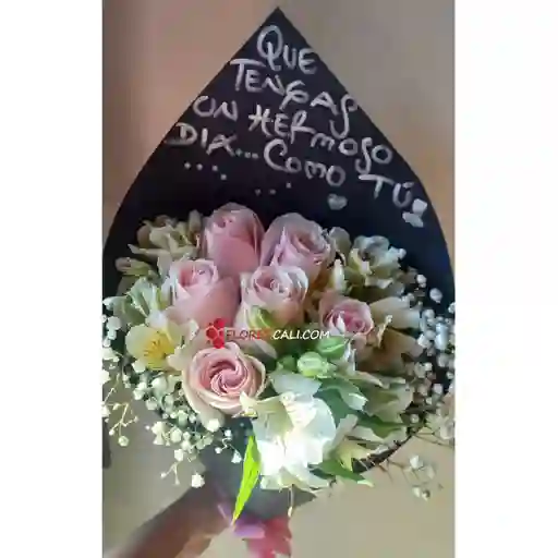 Bouquet Ternura Rosa Y Astromelia