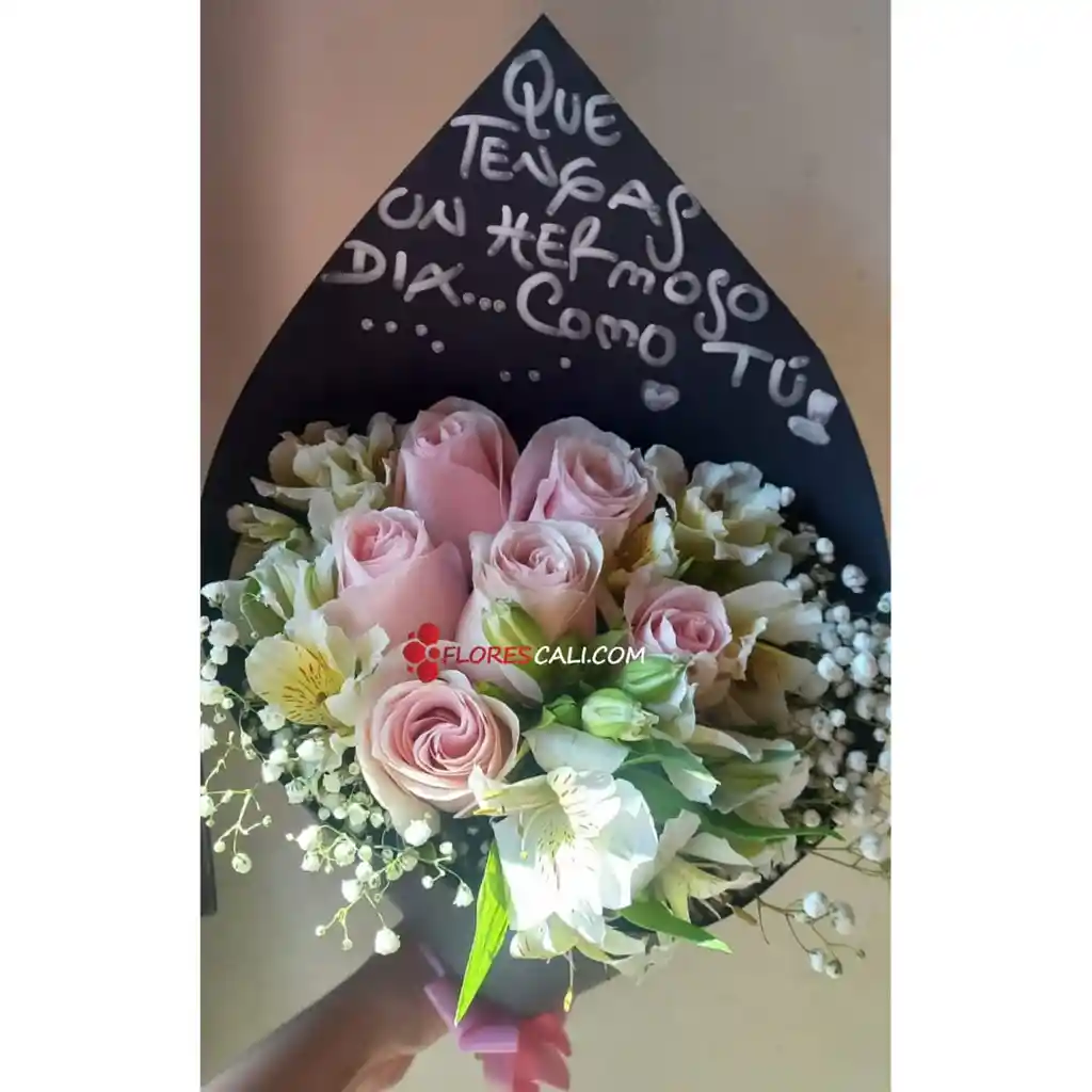 Bouquet Ternura Rosa Y Astromelia