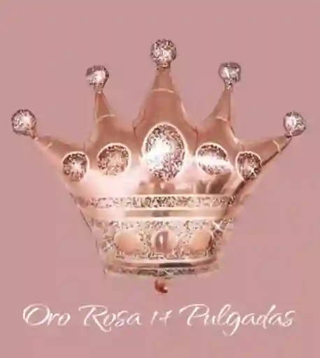 Globo Metalizado Corona 14 Pulgadas (oro Rosa)