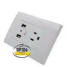 Toma Corriente Pared 110v X2 Usb Enchufe Cargador Hogar