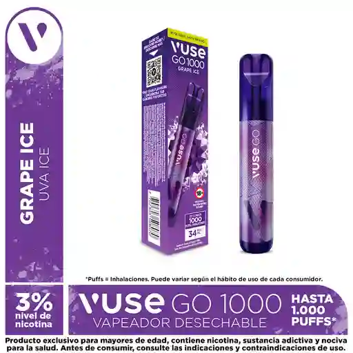 Vuse Go 1000 Grape Ice 34 Mg/ml