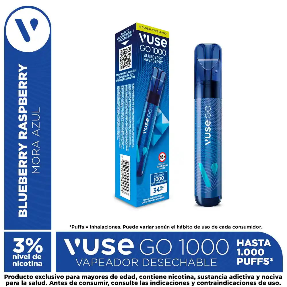 Vuse Go Blueberry Raspberry 34 Mg/ml