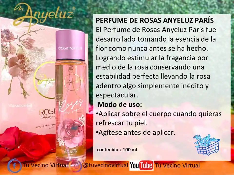 Perfume De Rosas Anyeluz Paris