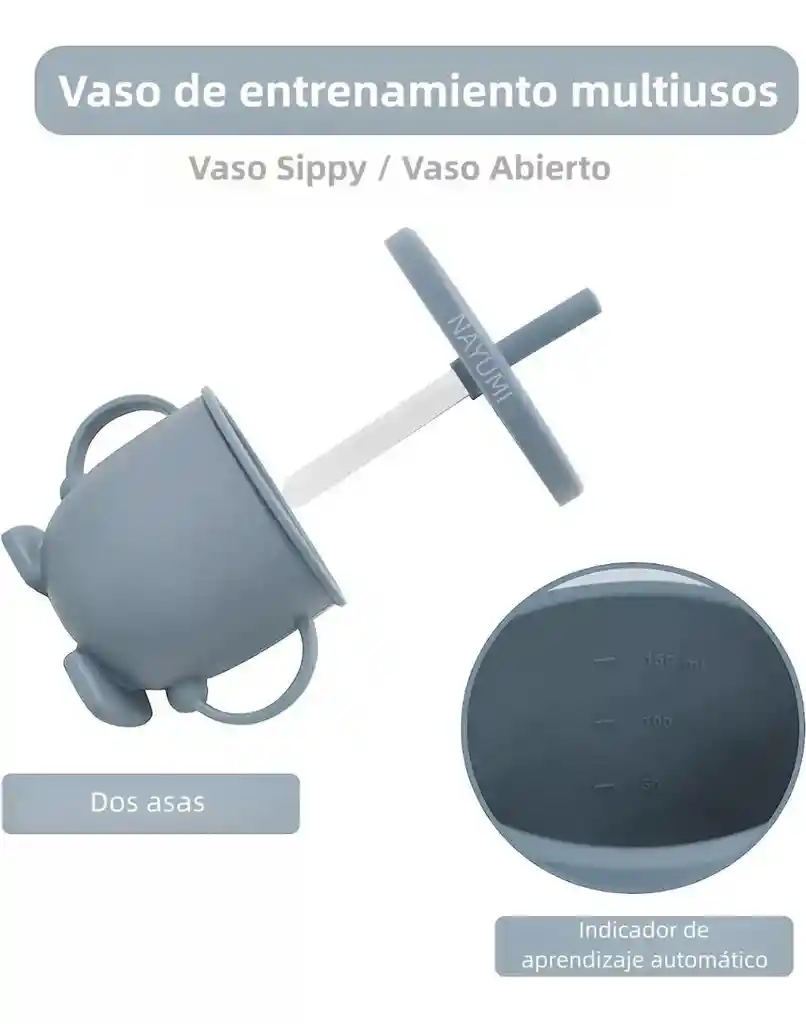 Kit Alimentación Bebe Vajilla Silicona Niño Platos 6 Piezas