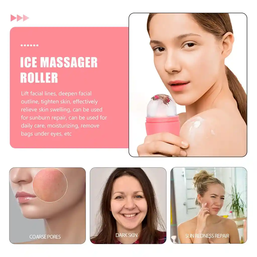 Molde Masajeador Facial Hielo Flor