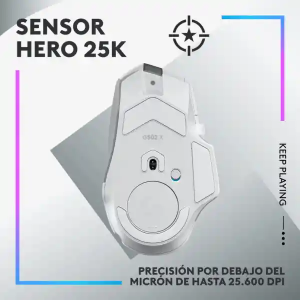 Mouse Inalámbrico Recargable Logitech G502 X Plus Blanco Rgb