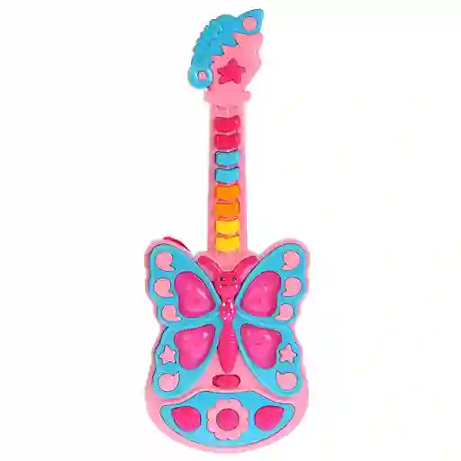 Guitarra Mariposa Niñas Juguete Luces Interactivo + Baterias