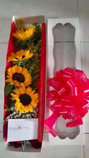 Caja Con Girasoles