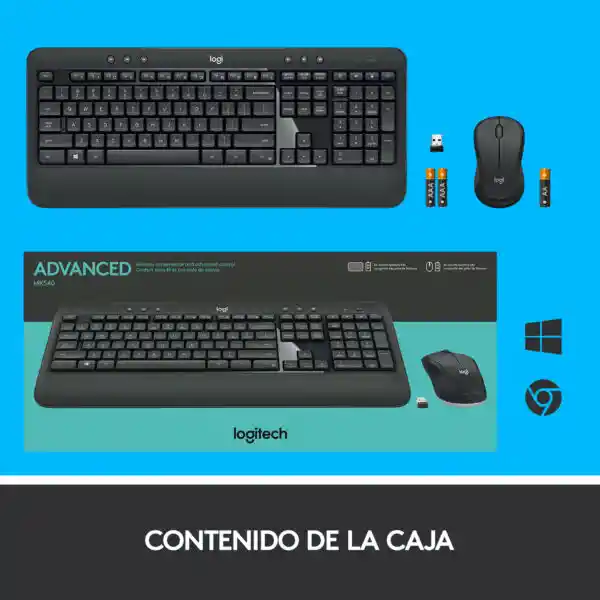 Combo Logitech Inalambrico Advanced Mk540 Teclado-mouse Ñ