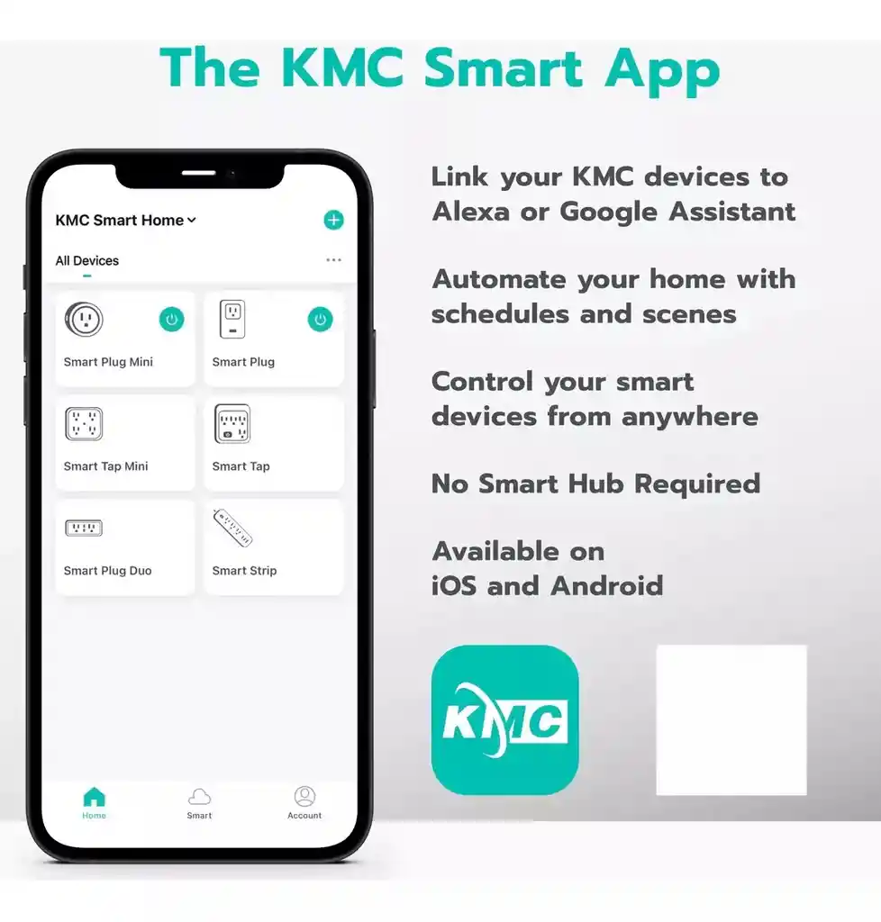 Kmc Enchufe Inteligente Toma Sencillo Wifi Smart Alexa Y Google Assistant