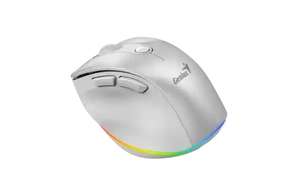 Mouse Genius Inalámbrico Bluetooth Recargable Mini Ergo 9000s Pro Blanco