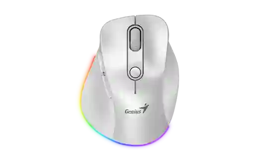 Mouse Genius Inalámbrico Bluetooth Recargable Mini Ergo 9000s Pro Blanco