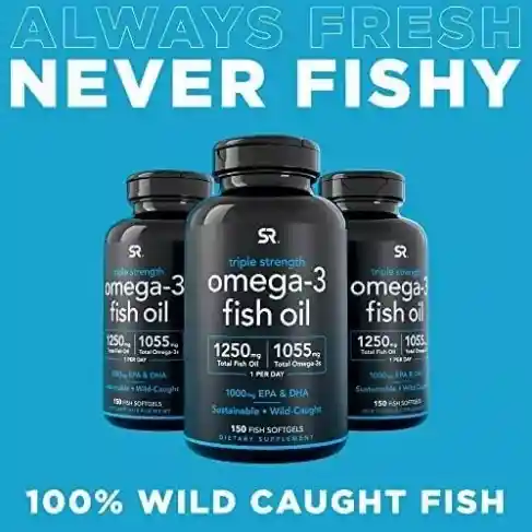 Sports Research Omega 3 Aceite De Pescado, 150 Softgels