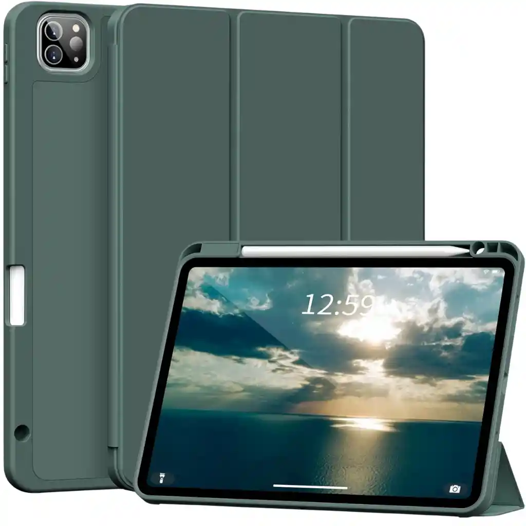 Estuche Smart Case Con Espacio Lapiz Para Ipad Pro 11 2024