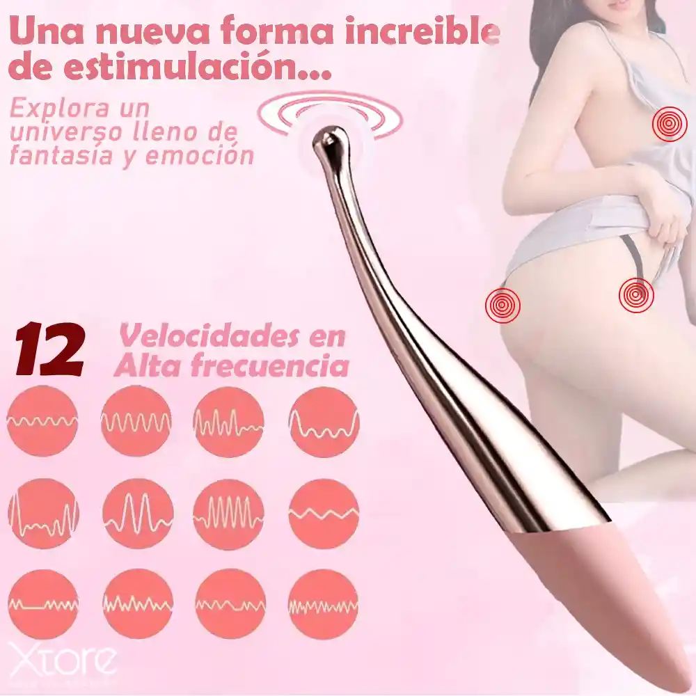 Vibrador Alta Frecuencia Consolador Estimulador Clitoris Pezones