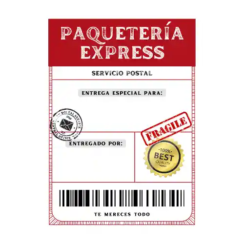 Tarjeta Regalo Paquetería Express Con Sobre Para Escribir Tipo Esquela