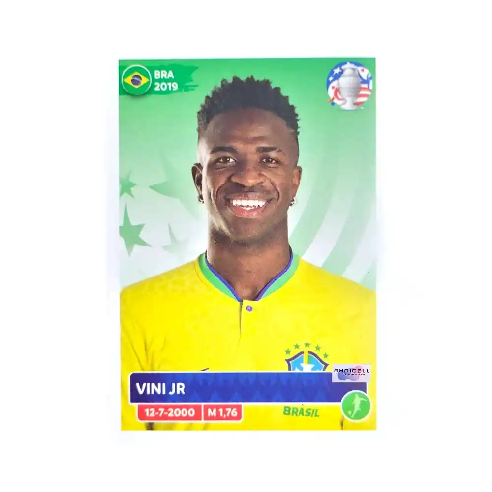 Lámina Vini Jr Bra18 Panini Copa América 2024