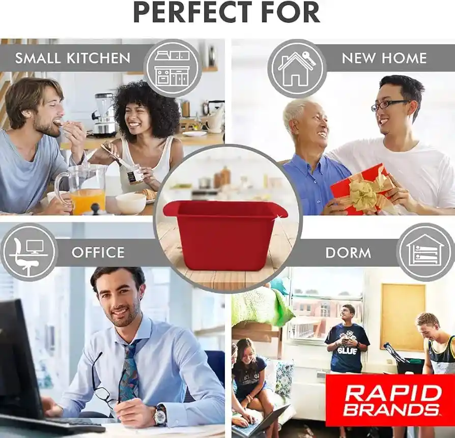 Recipiente Para Microondas Rapid Mac Cooker Macarrones Con Queso En 5 Minutos, Ideal Para Dormitorio, Cocina Pequeña U Oficina, Sin Bpa, Azul X 1unidad