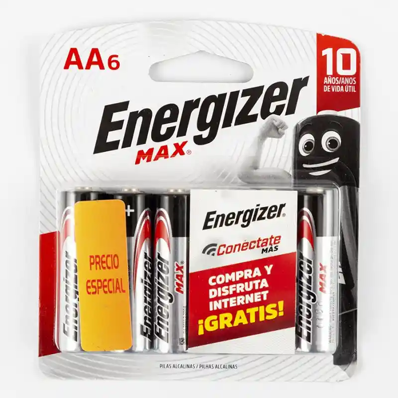 Pila Energizer Aax6 Alcalina Max 9400