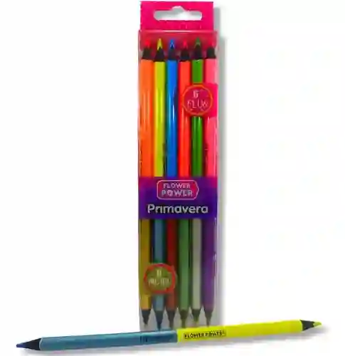 Colores Primavera Doble Punta Fluorescente/metalico, X6 Und
