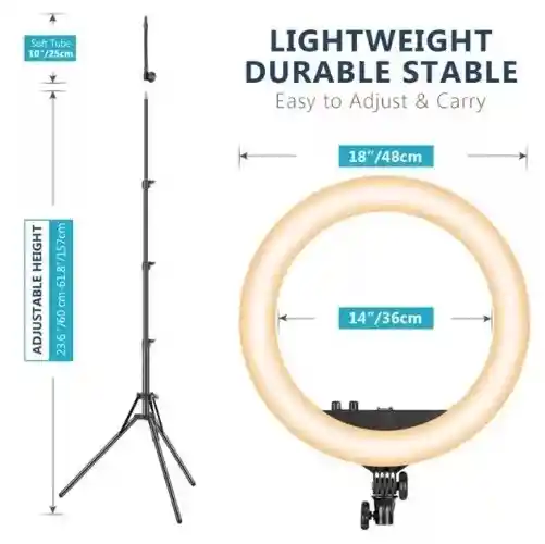 Neewer Aro De Luz Led Cubierta Exterior 18 Pulgadas