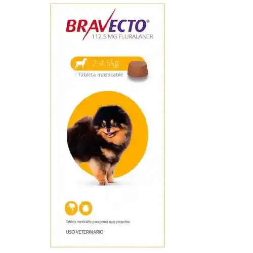 Bravecto 1mes 45mg 2 - 4.5 Kg (amarillo)