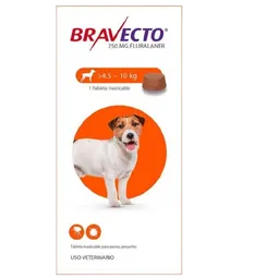 Bravecto 1mes 100mg 4.5 - 10kg (naranja)