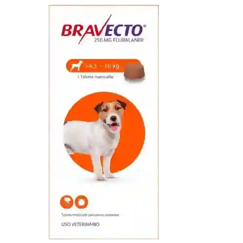 Bravecto 1mes 100mg 4.5 - 10kg (naranja)