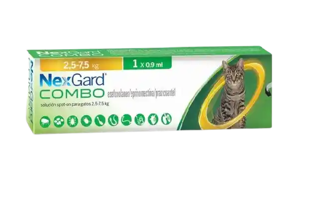 Nexgard Combo Cat L (2,5- 7,5 Kg) / Jeringa X 0.9 Ml