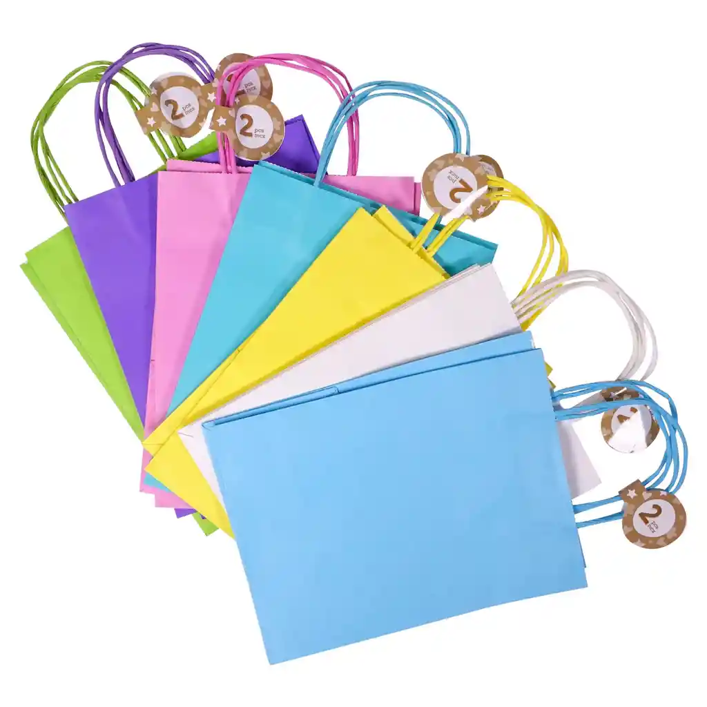 Bolsa Para Regalos Con Asas Y Colores Metalizados