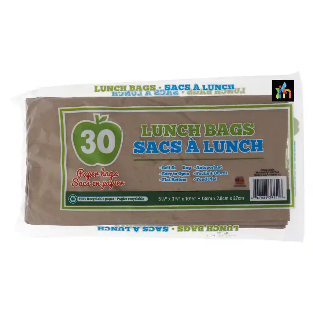 Bolsa Para Alimentos En Papel Craft 100% Biodegradable