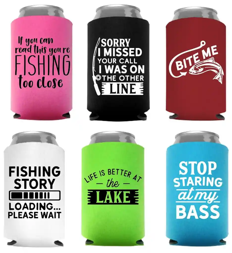 4x Fundas Botella Forro Lata Cerveza Neopreno Koozie Coozie Beer