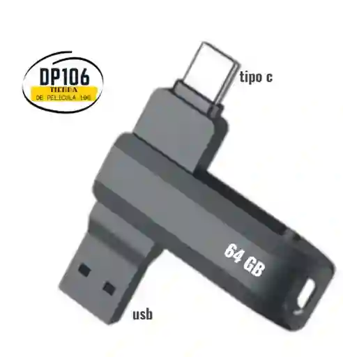 Memoria 64 Gb Compatible Usb / Tipo C / V8 Otg