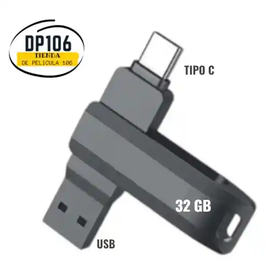 Memoria 32 Gb Compatible Usb / Tipo C / V8 Otg