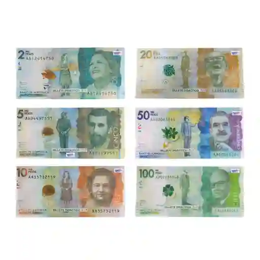 Billetes Didácticos X 560 Und Peso Colombiano Surtidos