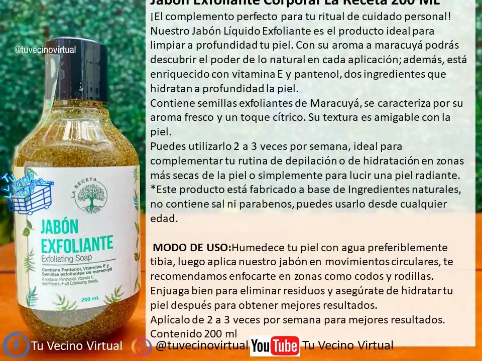 Jabon Exfoliante Corporal La Receta