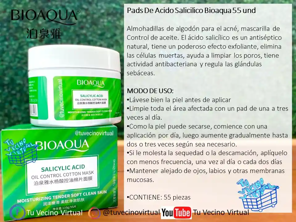 Pads De Acido Salicilico Bioaqua