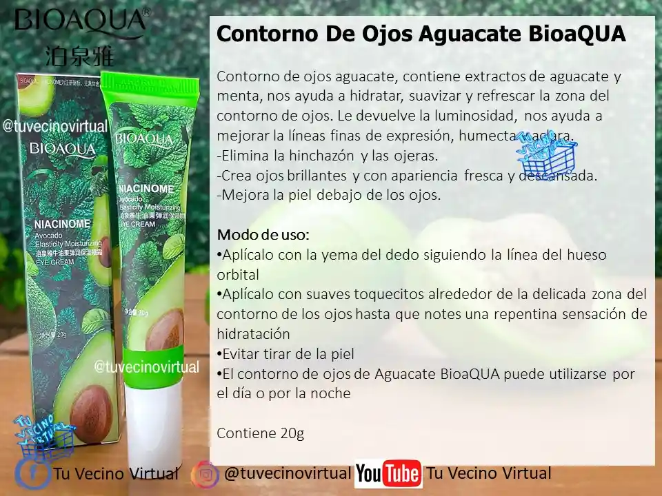 Contorno De Ojos Aguacate Bioaqua