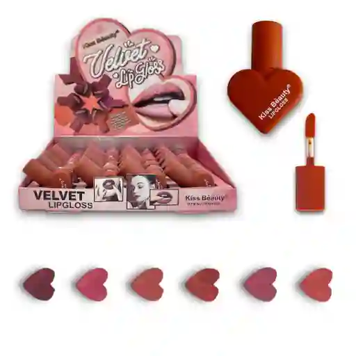 Labial Liquido Velvet Corazon Amor Y Amistad