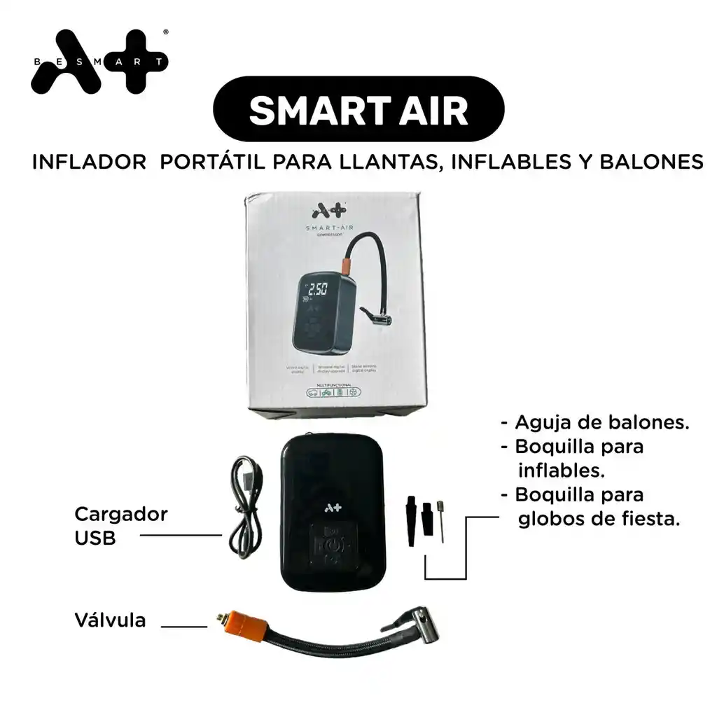 Inflador De Llantas Portatil Smartair