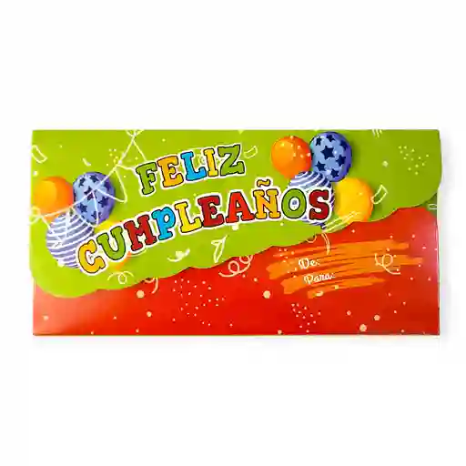 Lluvia De Sobres Tarjeta Feliz Cumpleaños X 1 Und