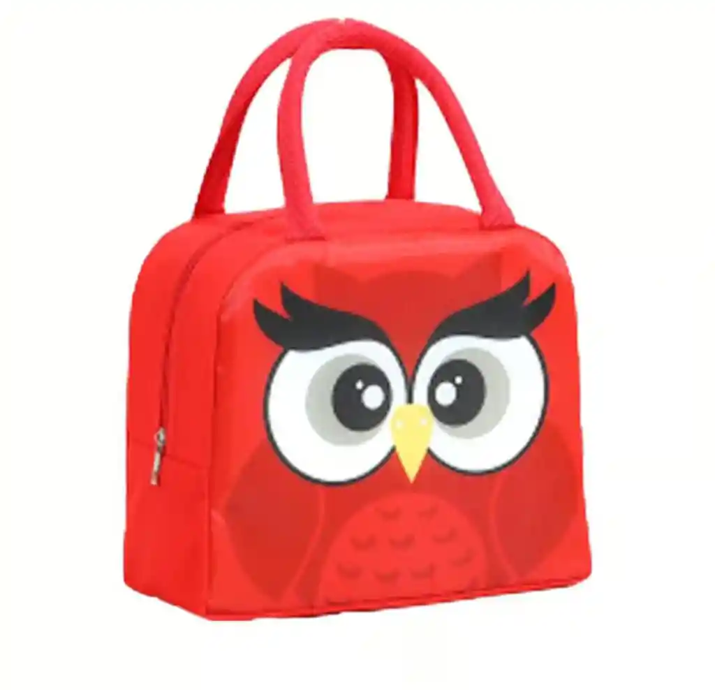 Lonchera Diseño Pajaro Angry Birds Rojo Para Niño O Niña Escolar Colegio