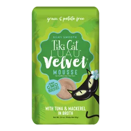 Tiki Cat Luau Velvet Mousse Pouch 80 Gr Atun Y Caballa En Caldo