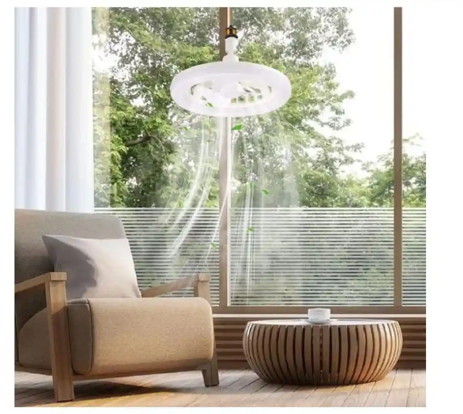 Lampara Ventilador De Techo Bombillo Led Con Control