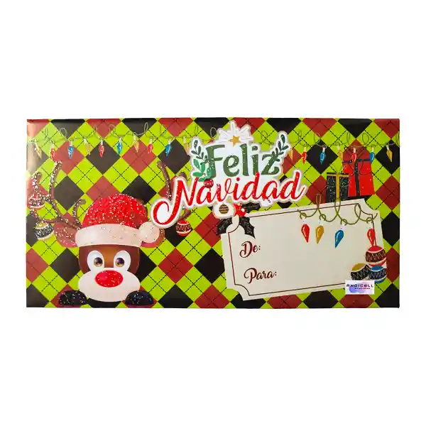 Sobre Lluvia De Sobres Tarjeta Feliz Navidad X 1 Und