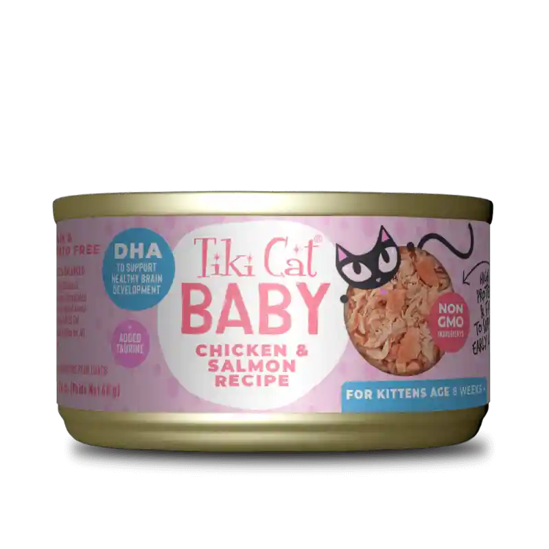 Tiki Cat Baby Lata 68 Gr Pollo Y Salmon