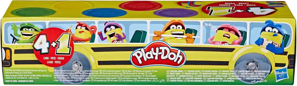 Juego Set Regreso A Clases 5 Colores Play-doh Para Niños